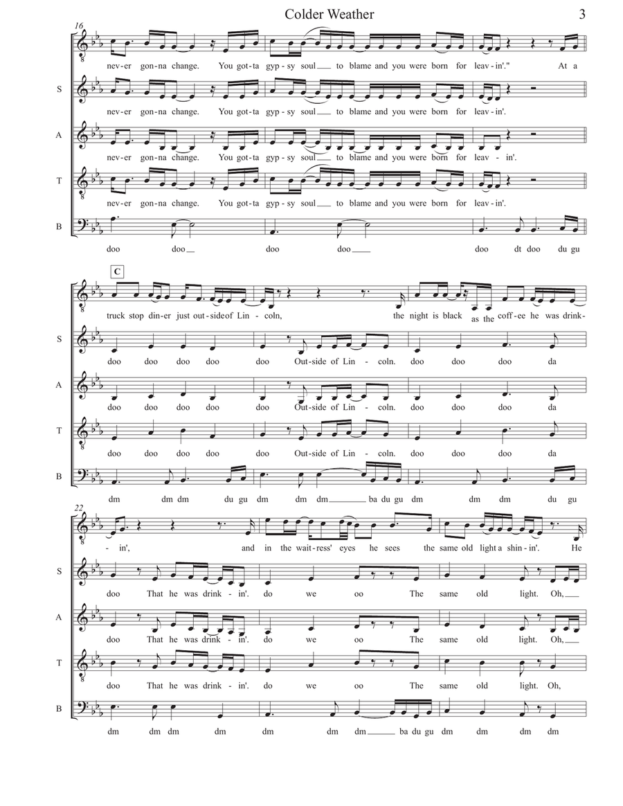 Colder Weather 4-Part scores gallery preview page 3