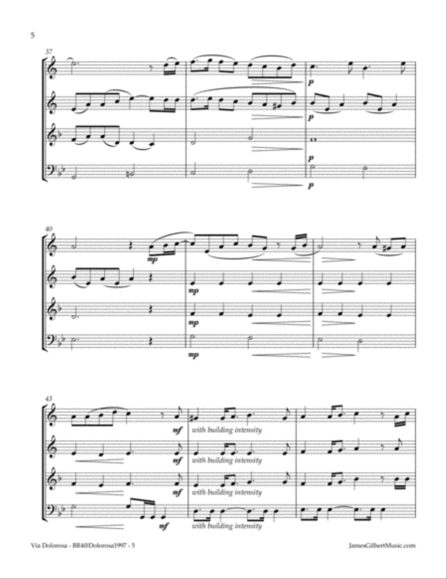 Via Dolorosa Brass Ensemble scores gallery preview page 6