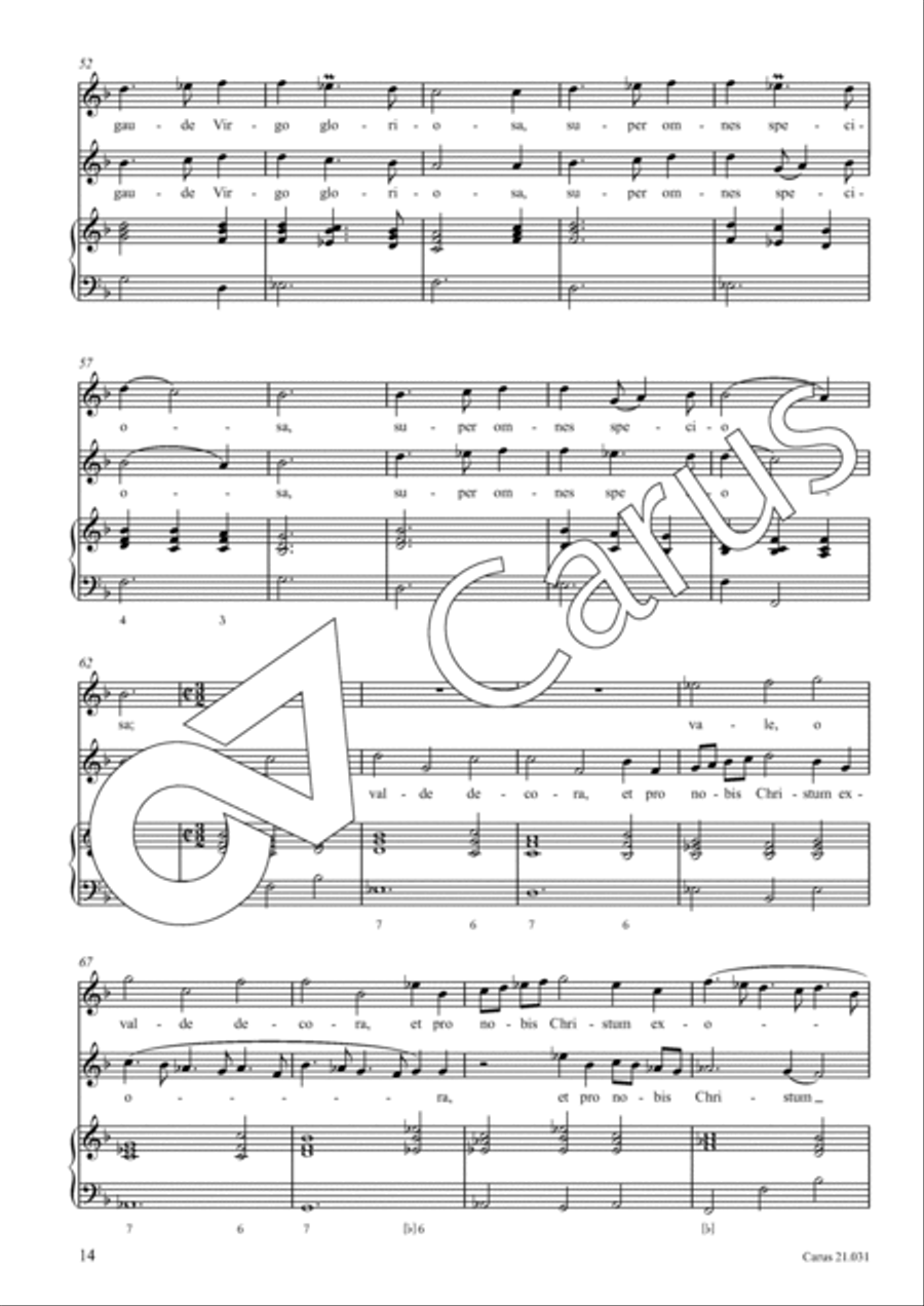 Quatre Antiennes a la Vierge pour deux dessus Soprano Voice scores gallery preview page 15