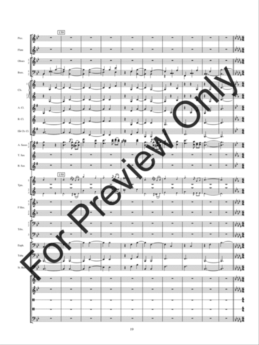 Rhapsody On Spanish Carols Concert Band scores gallery preview page 22