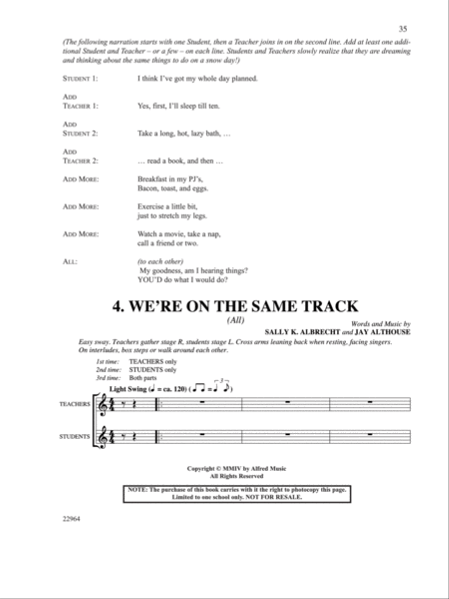 The Big Chill - Teacher's Handbook Unison Choir scores gallery preview page 39