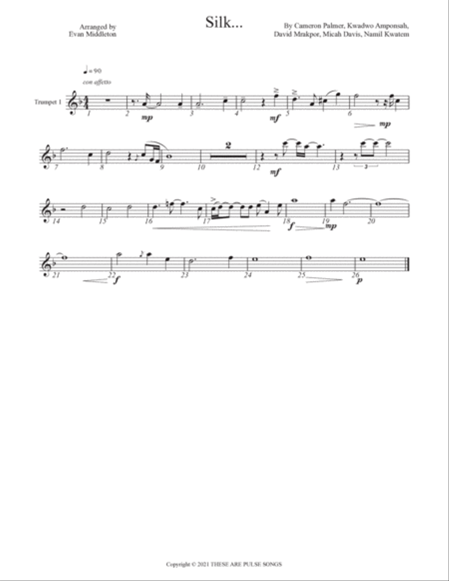 Silk... Brass Ensemble scores gallery preview page 5
