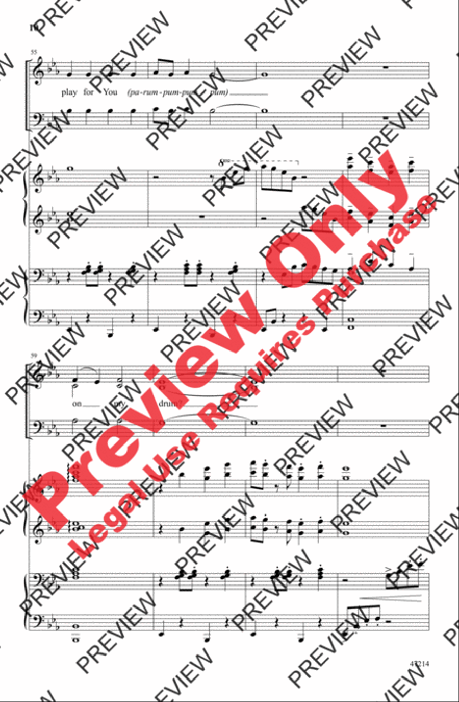 The Little Drummer Boy 3-Part scores gallery preview page 9