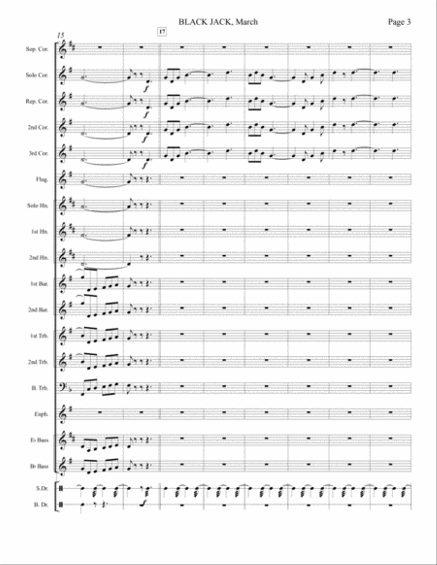 Black Jack, March Black Jack, March Brass Ensemble scores gallery preview page 5