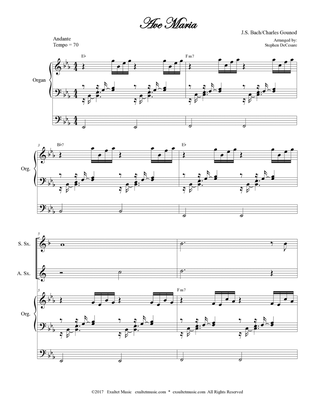 Ave Maria (Saxophone Quartet - Organ Accompaniment)