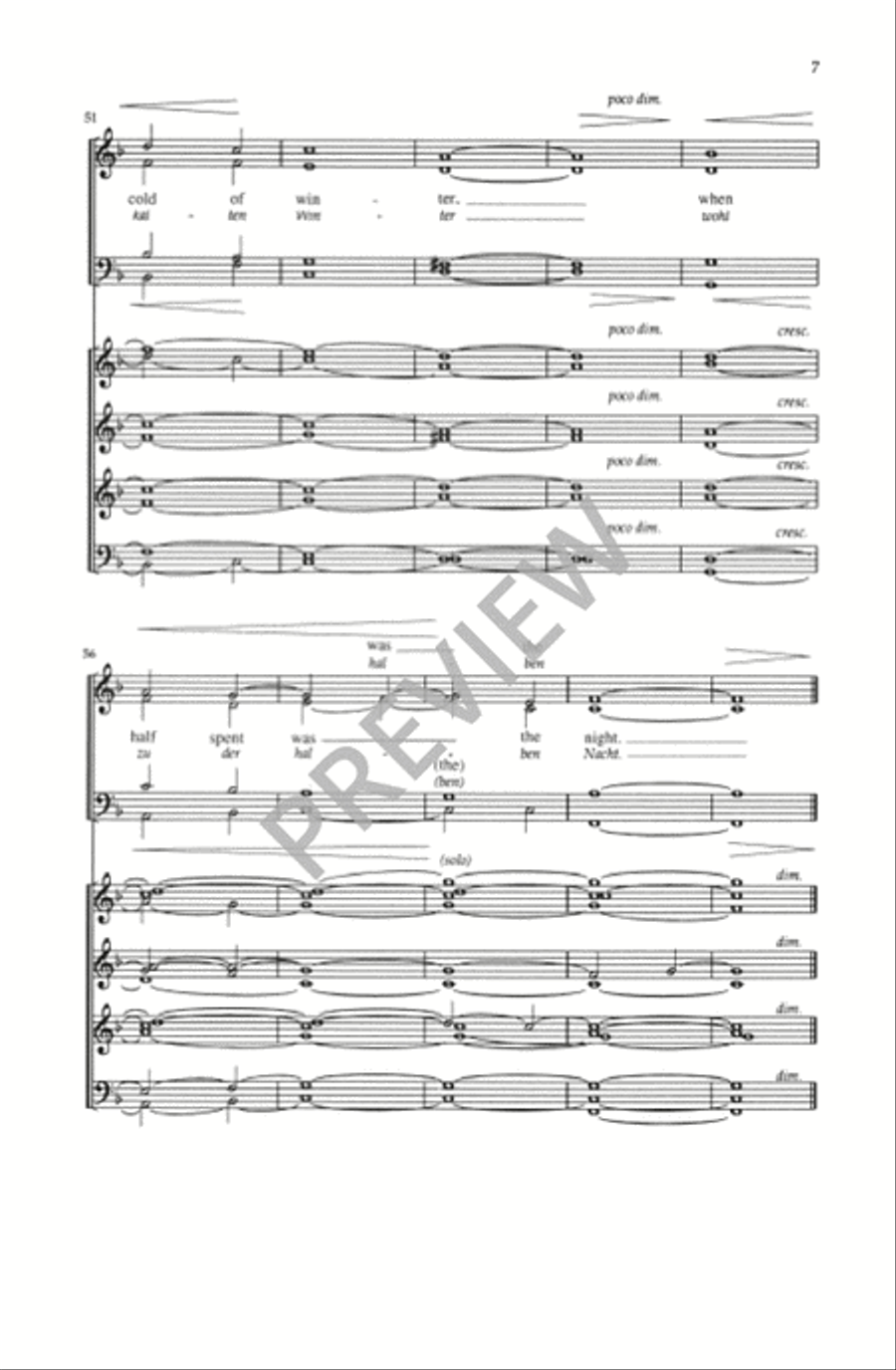 Lo How a Rose E'er Blooming (SATB Double Choir) 4-Part scores gallery preview page 7