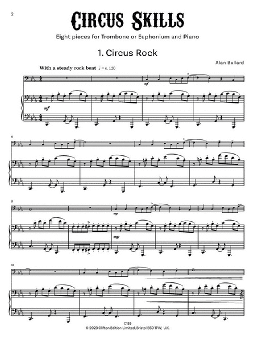 Circus Skills for Trombone or Euphonium (Bass Clef) Euphonium scores gallery preview page 4