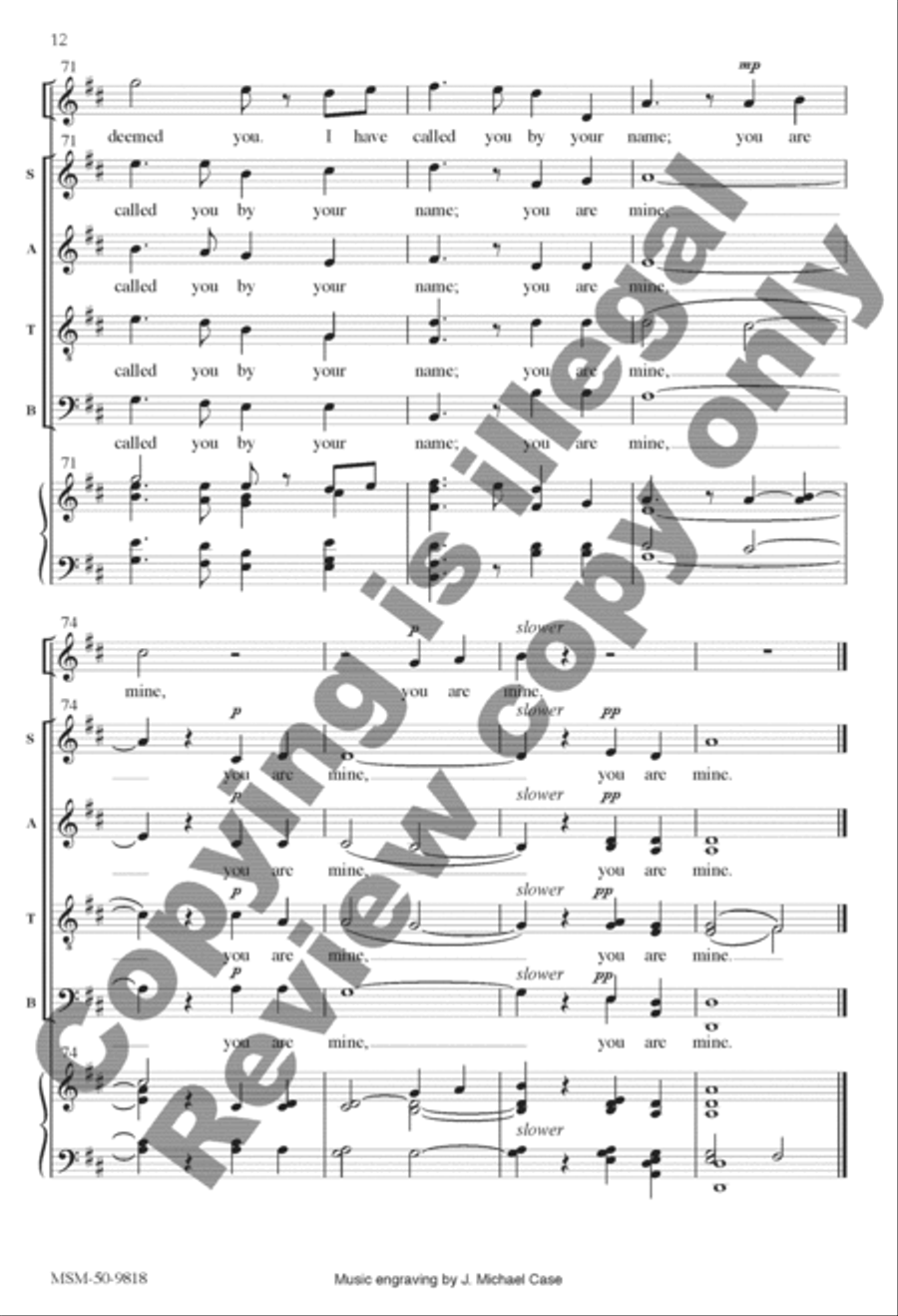 Do Not Be Afraid (Choral Score) 4-Part scores gallery preview page 8