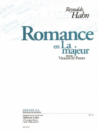 Book cover for Romance In A Major (violin And Piano)