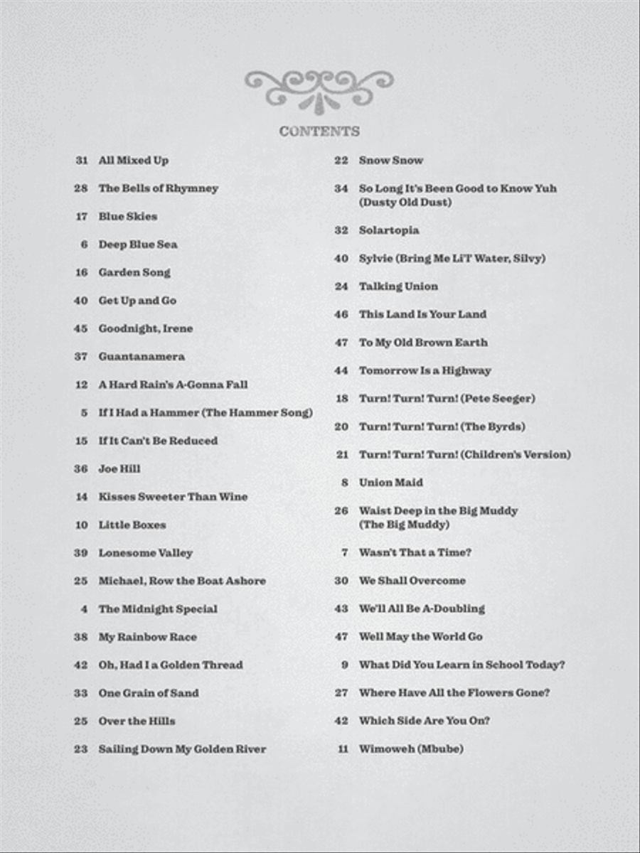 Pete Seeger Centennial Songbook Voice scores gallery preview page 2
