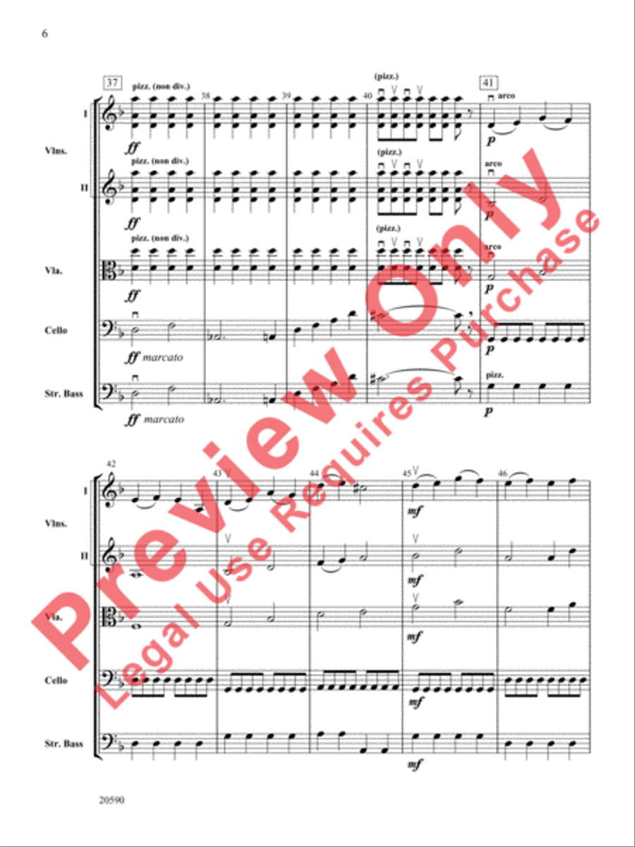 Curse of the Rosin Eating Zombies from Outer Space String Orchestra scores gallery preview page 7