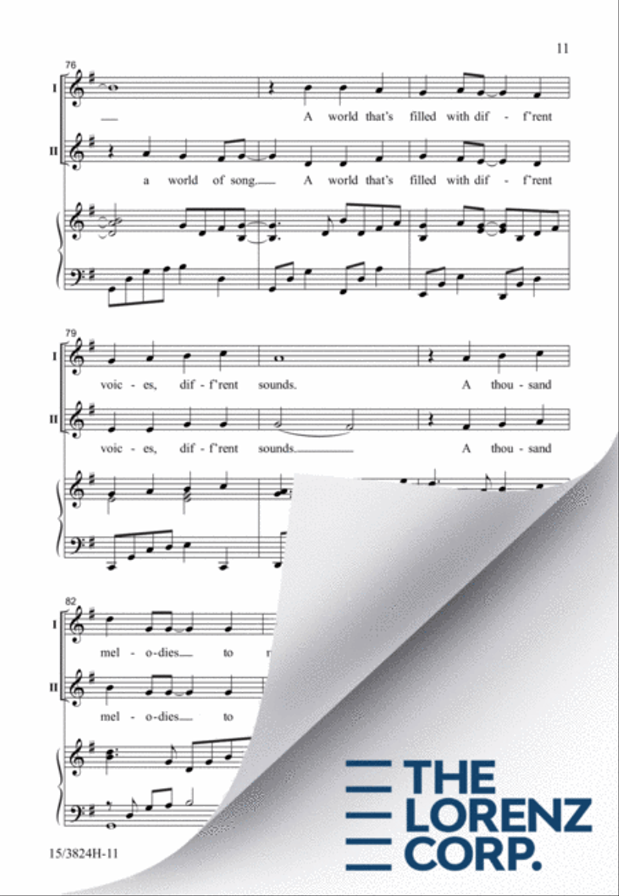 A World of Music 2-Part scores gallery preview page 12