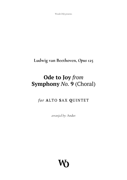 Ode to Joy by Beethoven for Alto Sax Quintet image number null