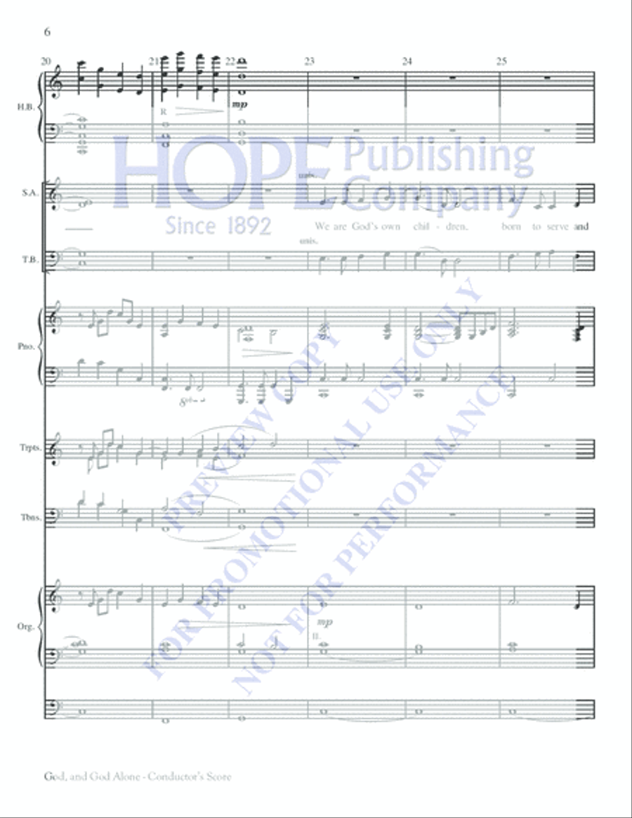 God, and God Alone Choir scores gallery preview page 6