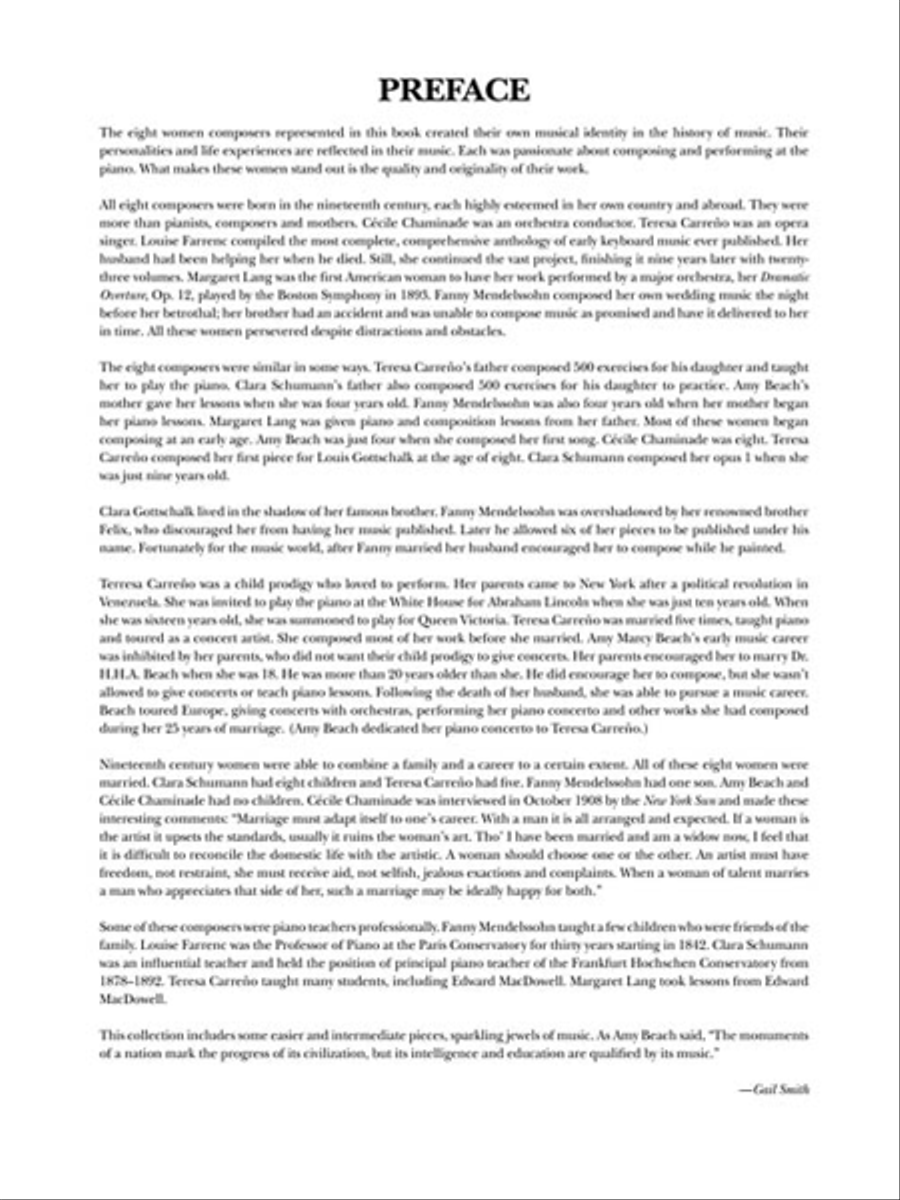 Women Composers in History Piano Solo scores gallery preview page 3