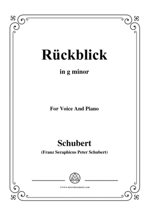 Schubert-Rückblick,in g minor,Op.89 No.8,for Voice and Piano