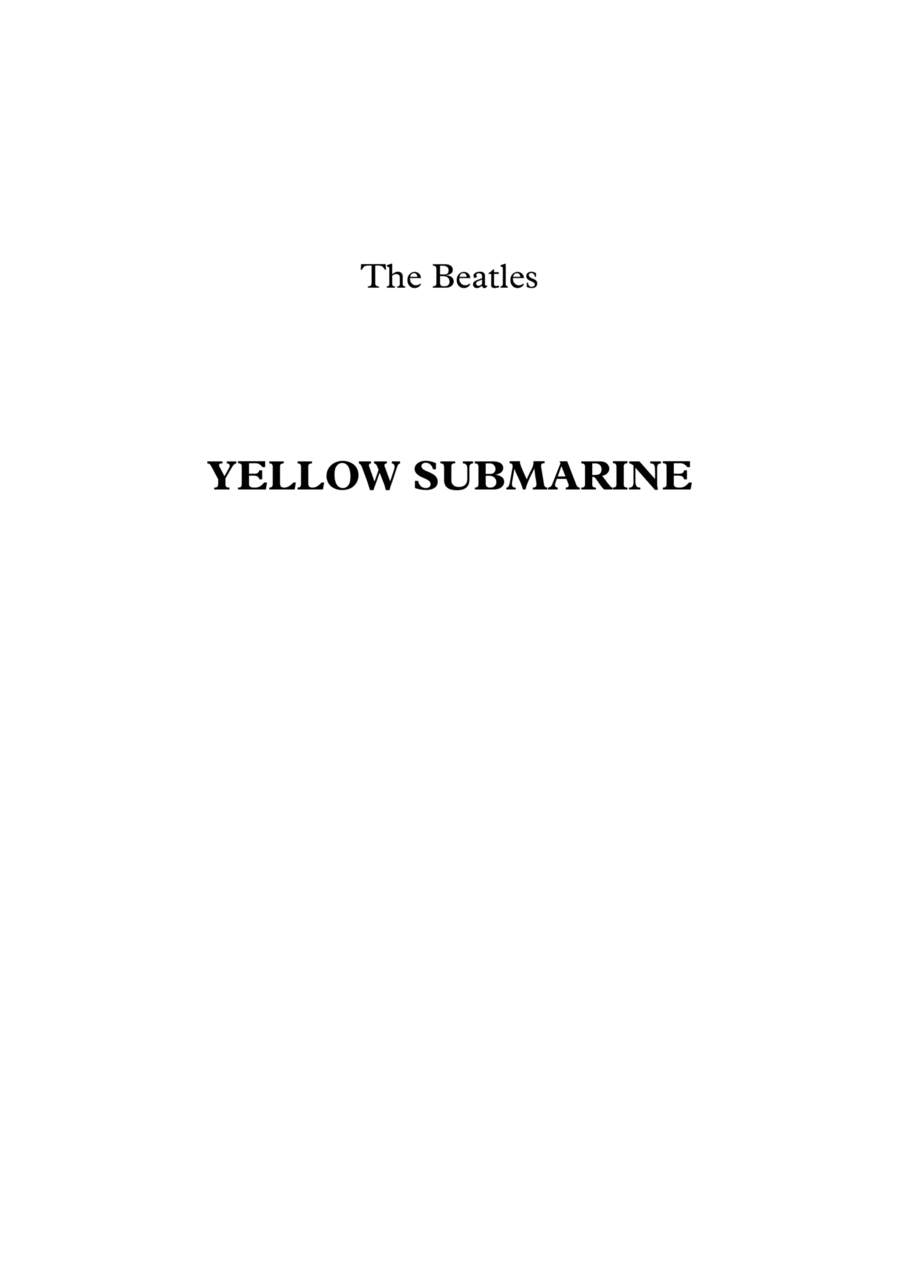 Yellow Submarine Yellow Submarine Woodwind Ensemble scores gallery preview page 1