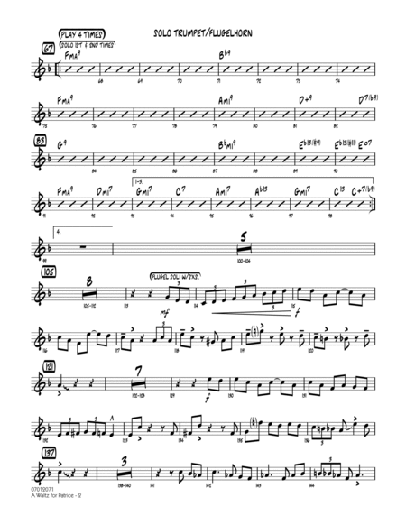A Waltz for Patrice - Solo Trumpet/Flugelhorn