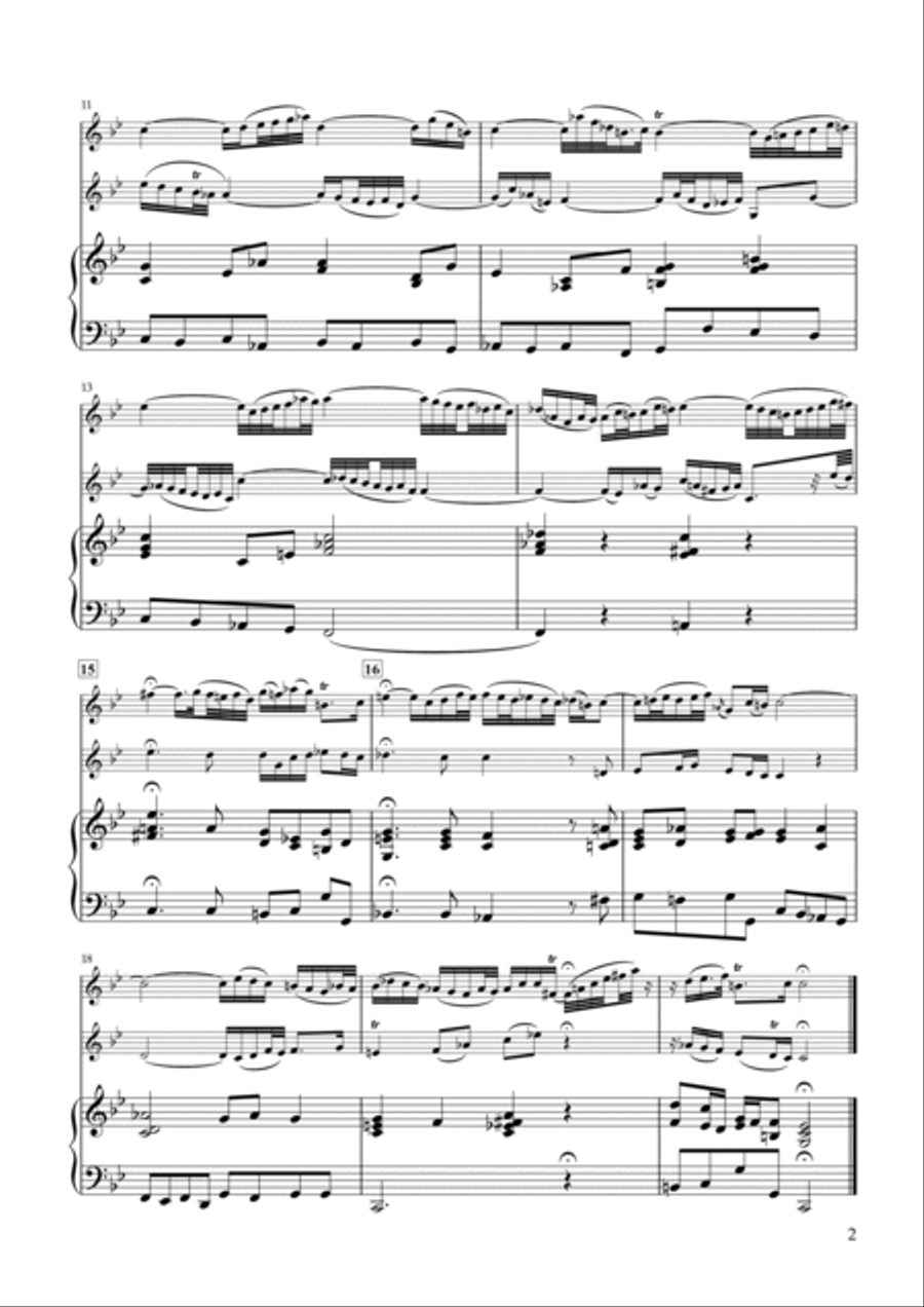 Sinfonia from Cantata "Ich hatte viel Bekummerniss", BWV 21 for Oboe, Cor Anglais and Piano image number null