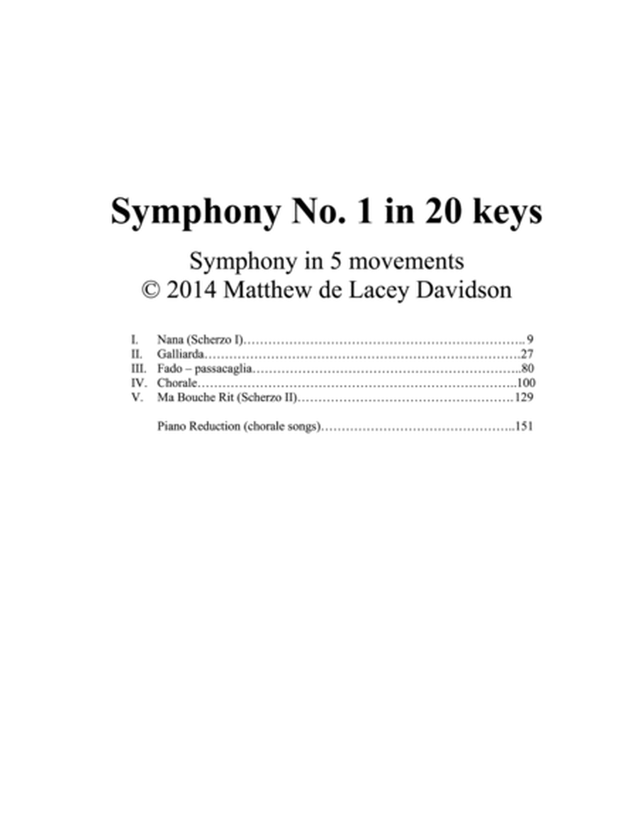 [Davidson] Symphony No. 1 in 20 Keys