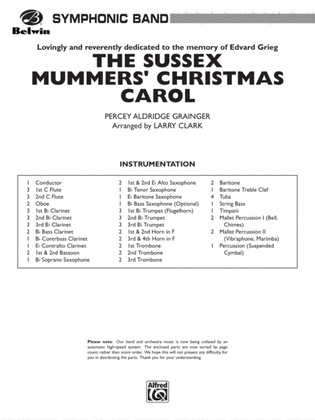 The Sussex Mummers' Christmas Carol: Score