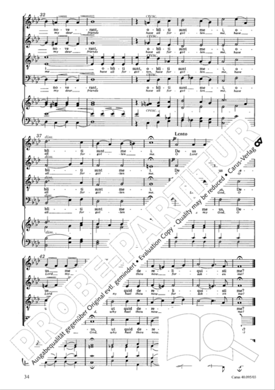 The Seven Words (Die Sieben Worte) 4-Part scores gallery preview page 35
