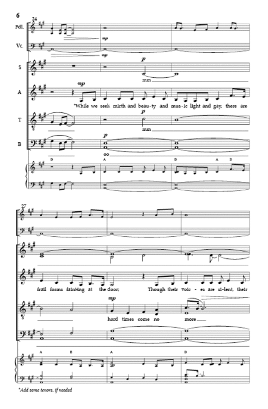 Hard Times (SATB) 4-Part scores gallery preview page 5