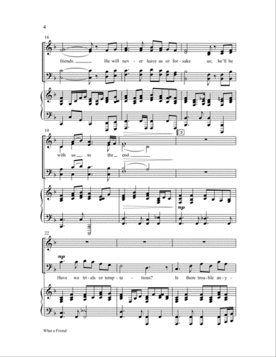 What a Friend 4-Part scores gallery preview page 5