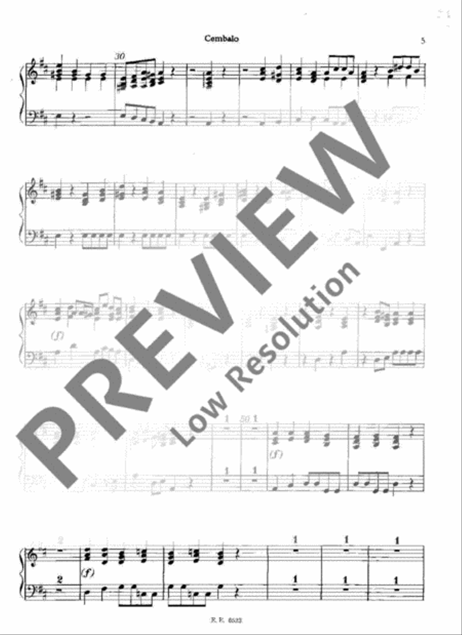 Concerto D major Concerto D major Harpsichord scores gallery preview page 5