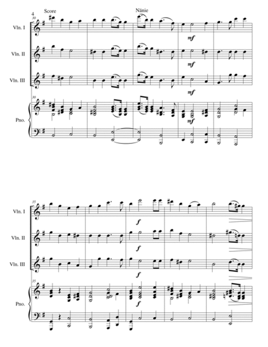 Nänie - lament for a songbird - for violin trio and piano image number null