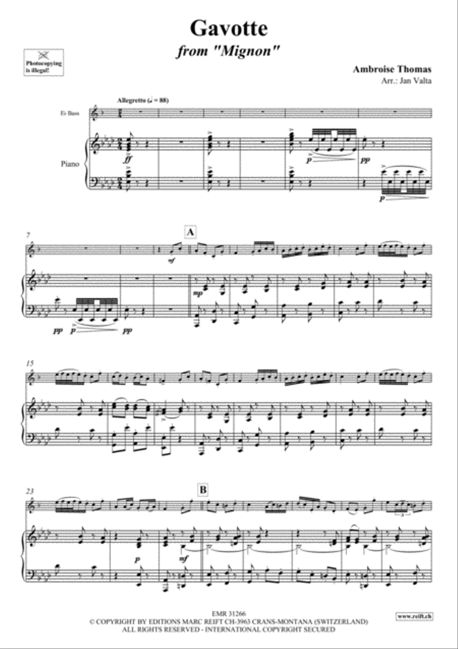 Gavotte Piano Accompaniment scores gallery preview page 3
