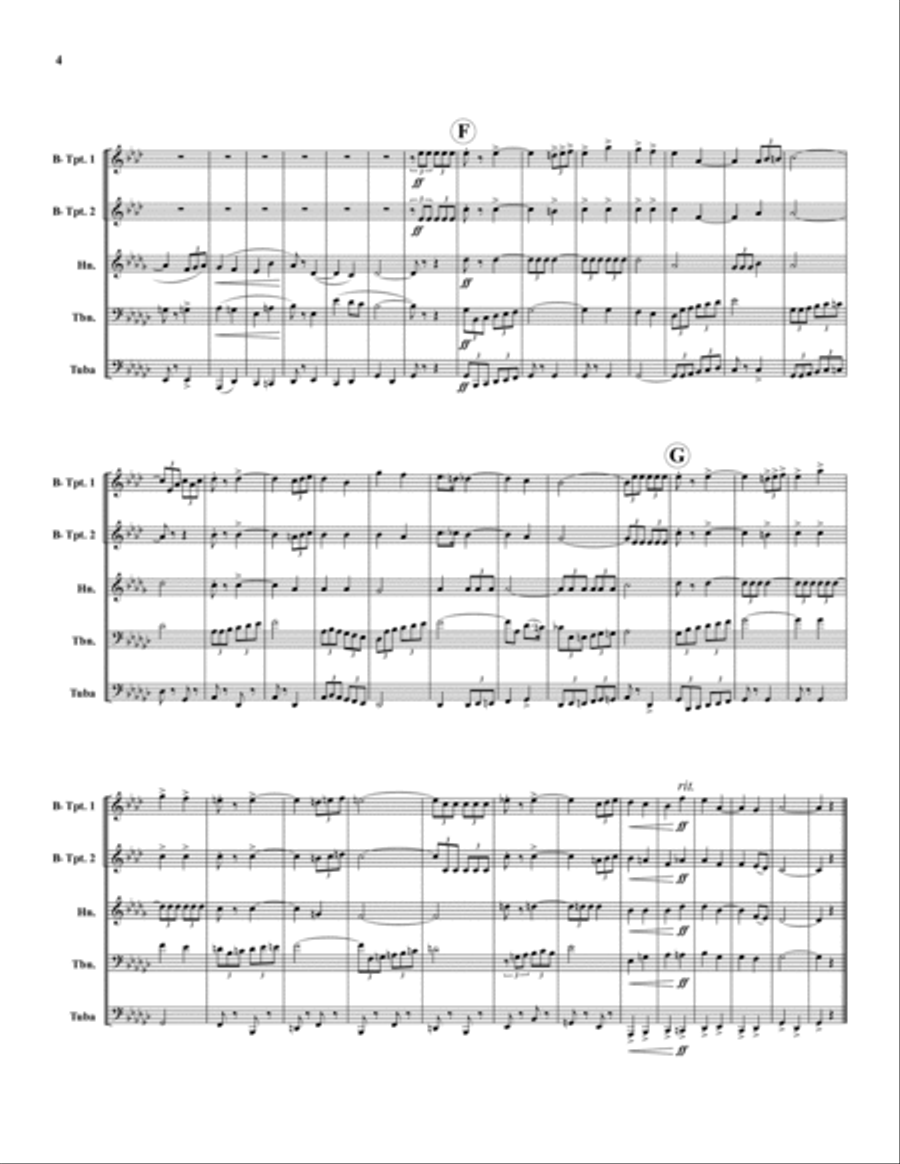 The Vanished Army Brass Quintet scores gallery preview page 4