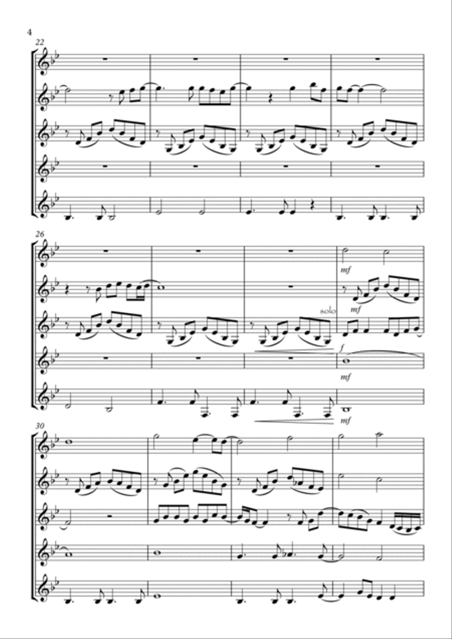 You've Got A Friend Clarinet Quintet scores gallery preview page 4