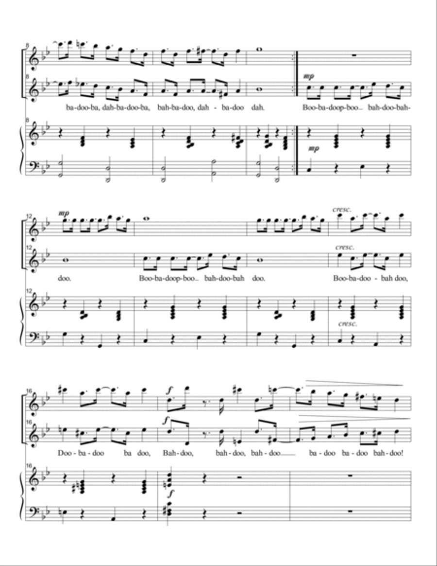 Rondo for Three - for Two Flutes and Piano and/or Flute, Soprano Voice and Piano Small Ensemble scores gallery preview page 3