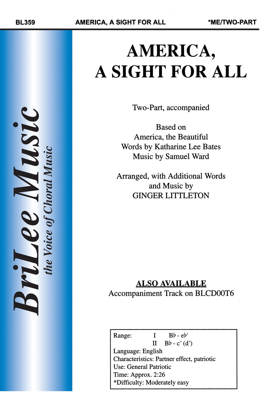 America, A Sight For All America, A Sight For All 2-Part scores gallery preview page 1