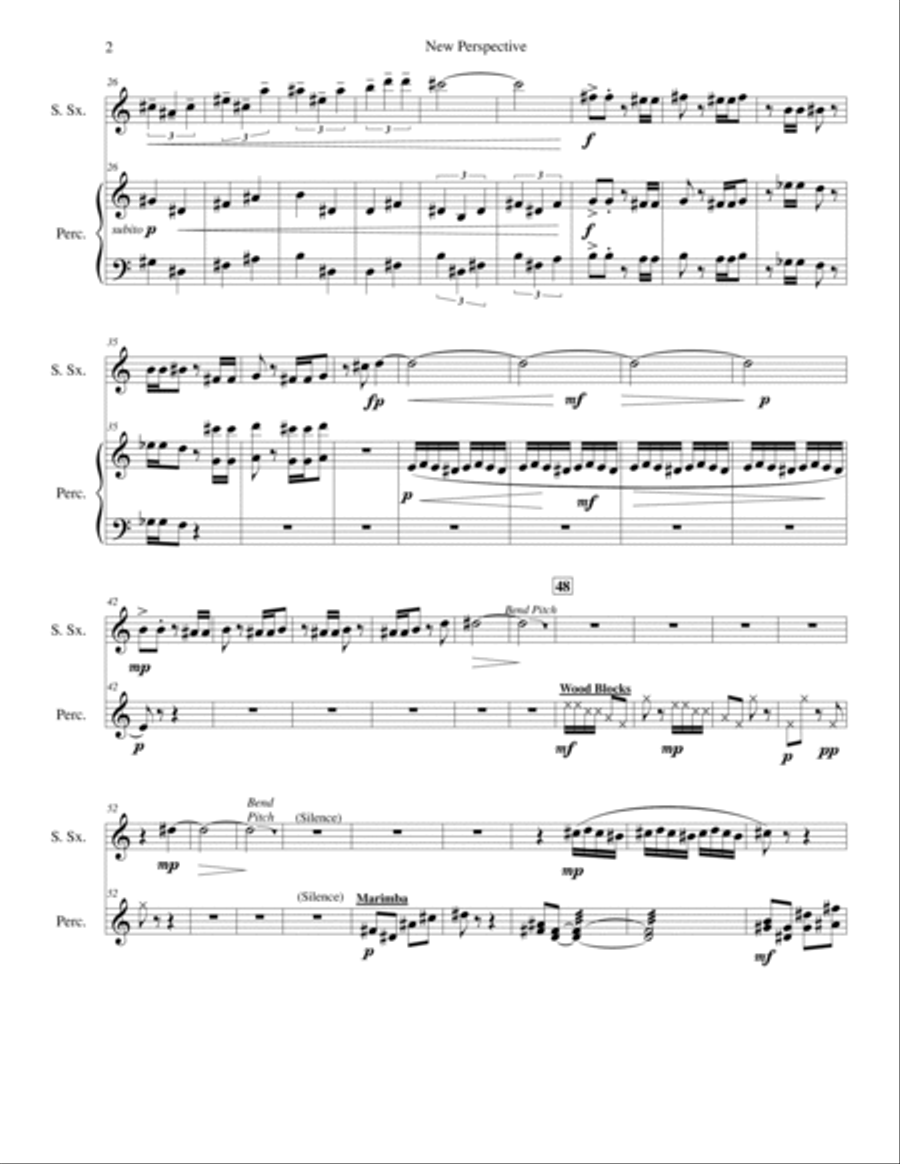 New Perspective (Soprano Sax) Soprano Saxophone scores gallery preview page 4