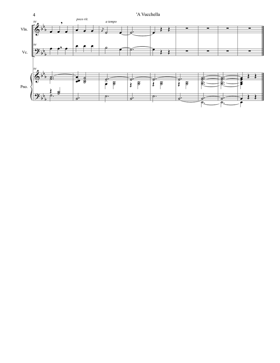 A Vucchella (Duet for Violin and Cello) Piano Trio scores gallery preview page 5