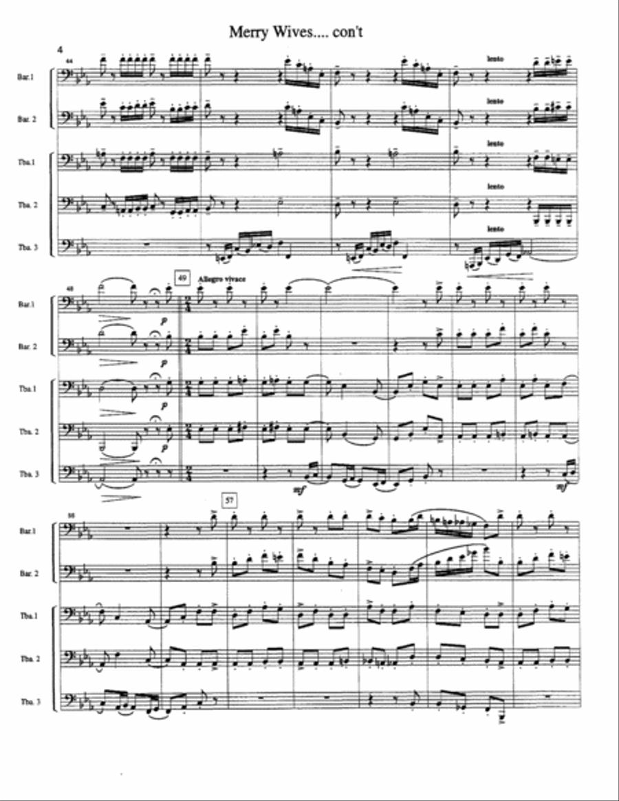 Merry Wives of Windsor Overture Tuba scores gallery preview page 5