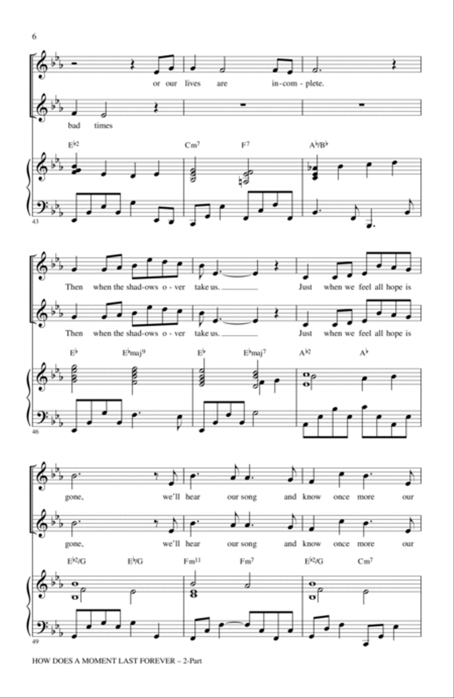 How Does A Moment Last Forever (from Beauty And The Beast) (arr. Mac Huff) 2-Part scores gallery preview page 5