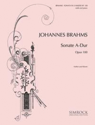 Book cover for Sonata in A Major op. 100