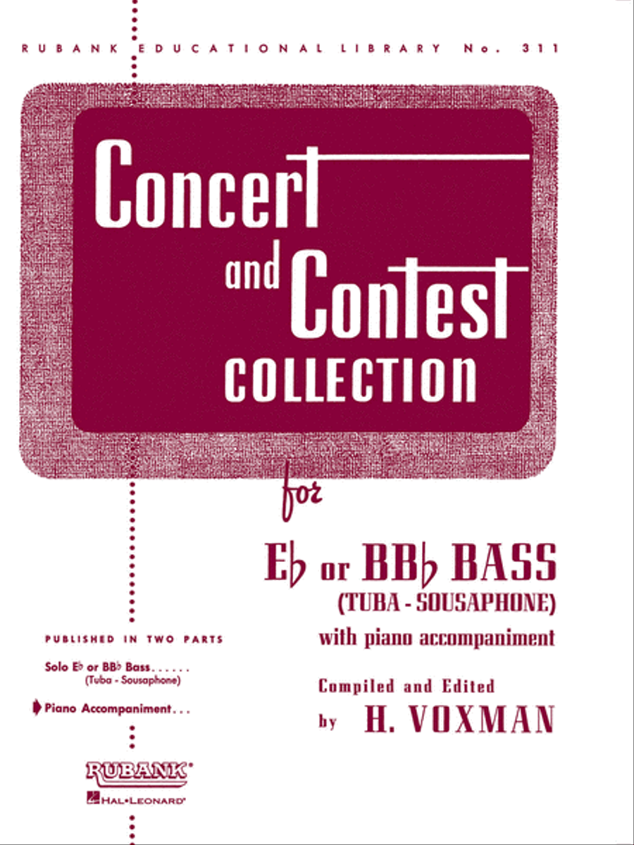 Concert and Contest Collections - Tuba (Piano Accompaniment Part) Concert Band Methods scores gallery preview page 1