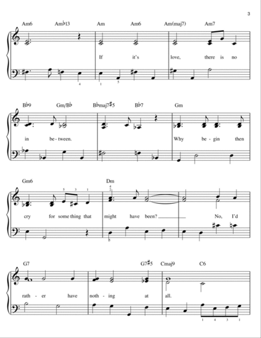 All Or Nothing At All Easy Piano scores gallery preview page 3