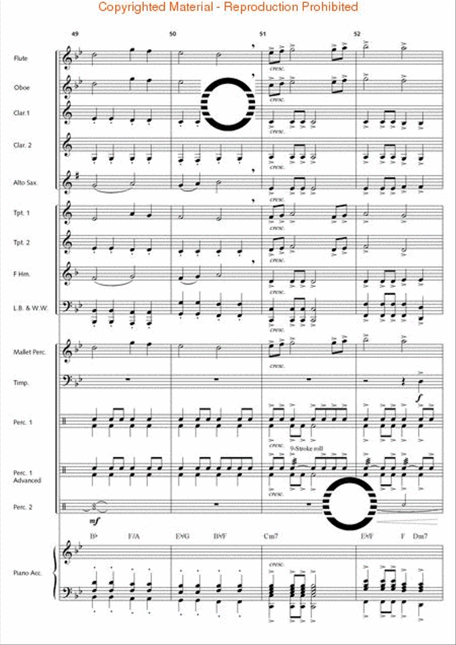 Thunderbolt Peak (Concert March) Concert Band scores gallery preview page 14