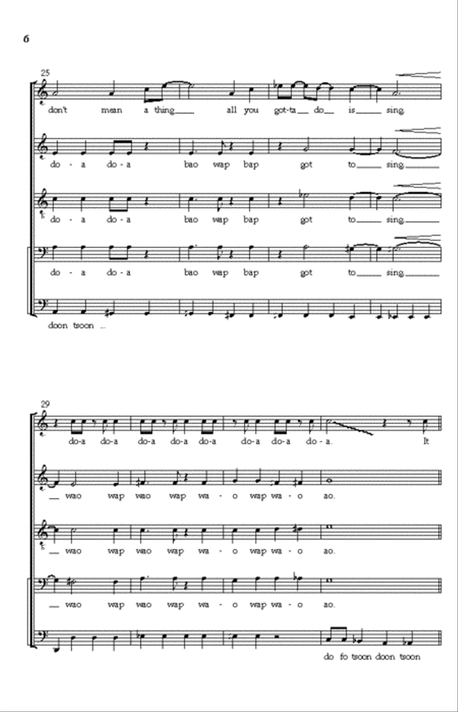 It Don't Mean a Thing Choir scores gallery preview page 5