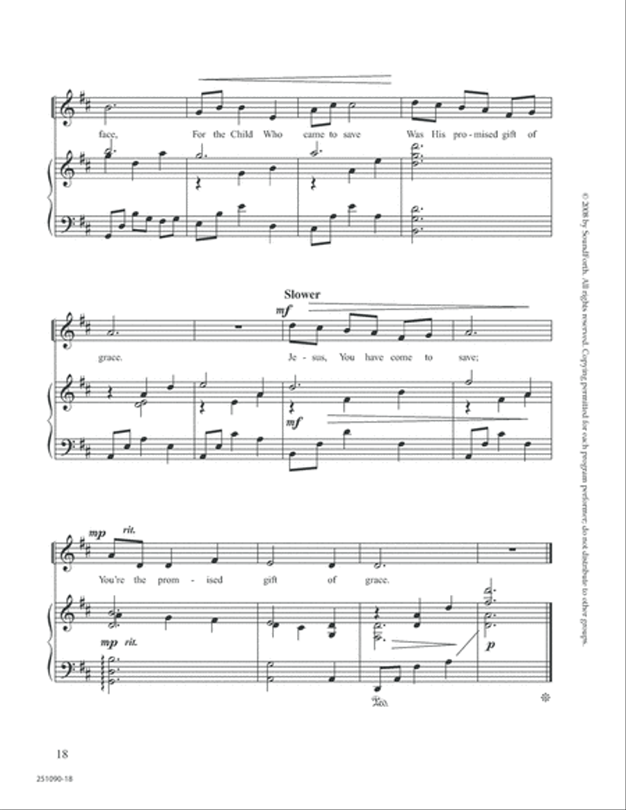 The Gift of Christmas Unison Choir scores gallery preview page 18