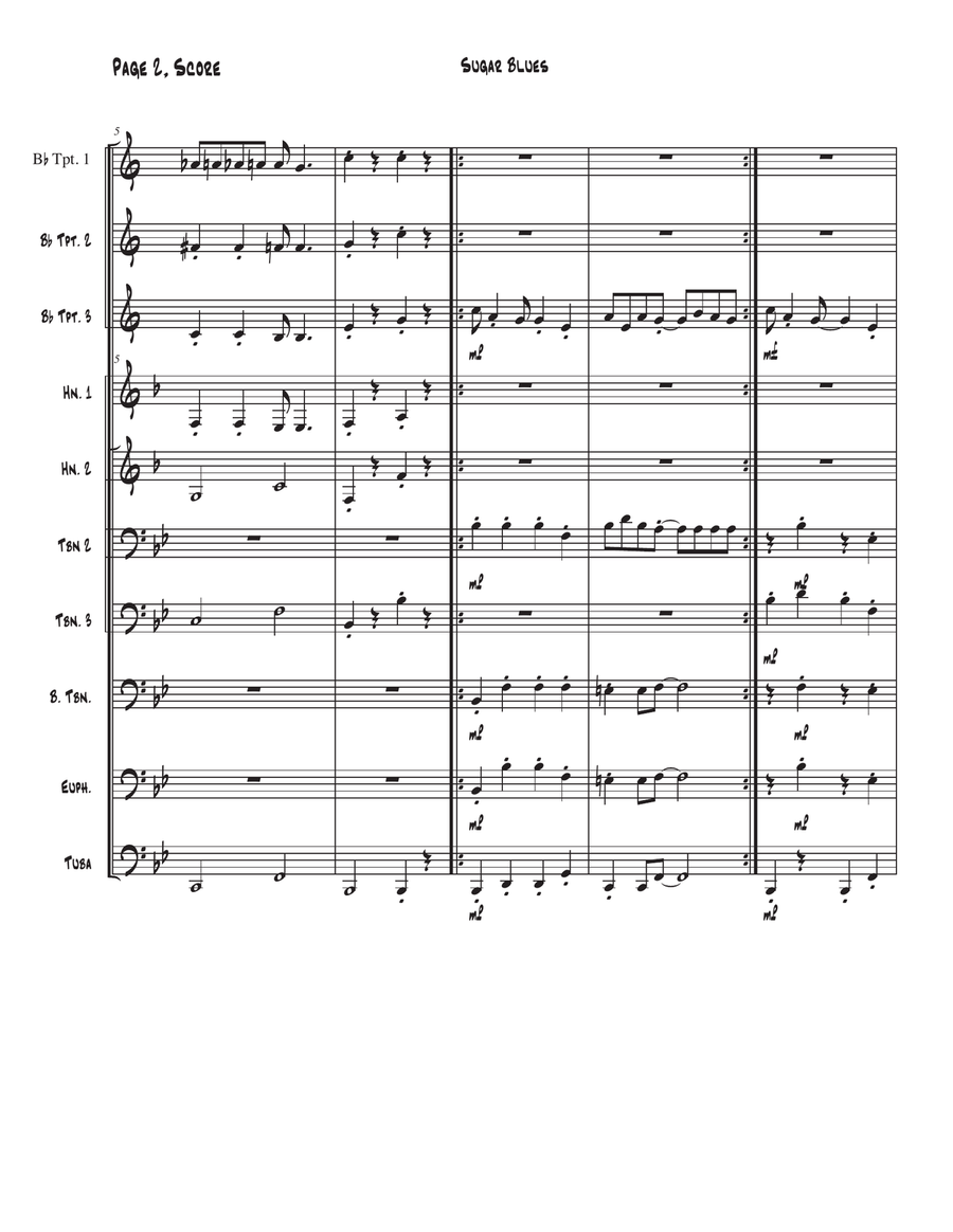Sugar Blues Brass Ensemble scores gallery preview page 2