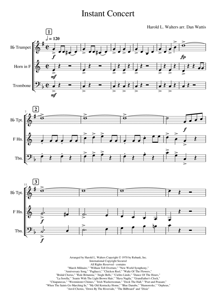 Instant Concert Brass Ensemble scores gallery preview page 1