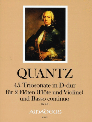 Book cover for Trio Sonata no. 45 in D QV 2:8