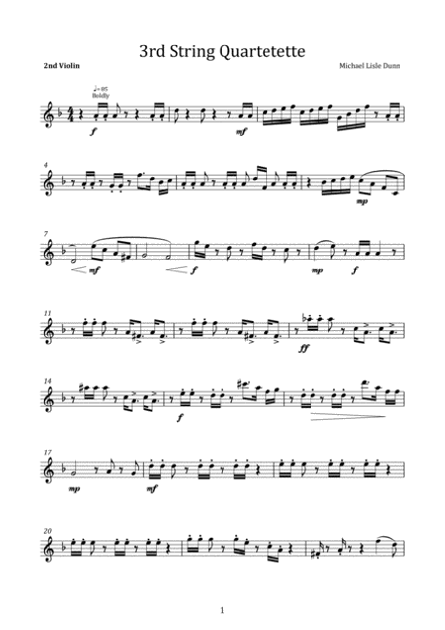 String Quartetette No 3 String Quartet scores gallery preview page 3