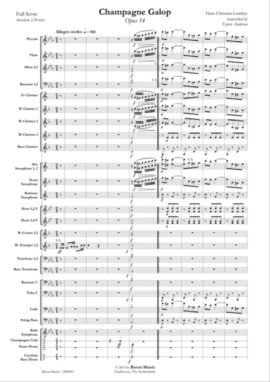 Champagne Galop Concert Band scores gallery preview page 2